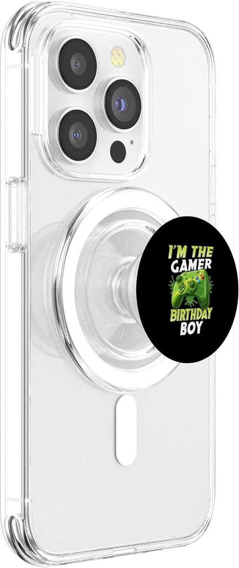 Gaming Birthday Boy Crew I'm The Gamer Birthday Boy Gaming Party PopSockets PopGrip for MagSafe