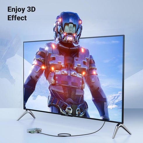 8K 6.6FT 8K@60Hz 4K@240Hz UGREEN Mini HDMI to HDMI Cable Aluminum Braided Bidirectional HDR eARC Compatible