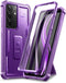 Dexnor Samsung Galaxy S21 Ultra Case - Built-in Screen Protector and Kickstand, Heavy Duty Protection, Purple