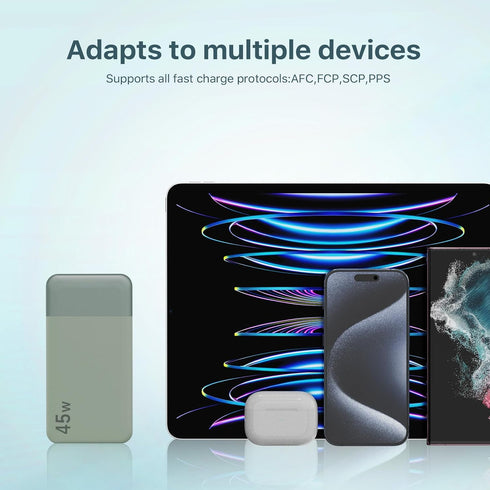 NOBIS Portable Charger, 20000mAh Power Bank, 45W Fast Charging, Battery Pack with C to C Cable, Digital Display for