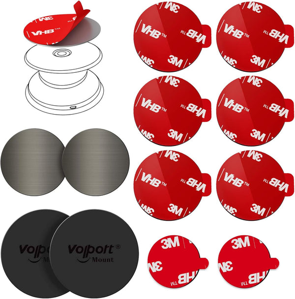 volport Extra 3M Tape Super Sticky Adhesive Replacement and Phone Magnet Sticker Disc for Grip Stand Socket Base