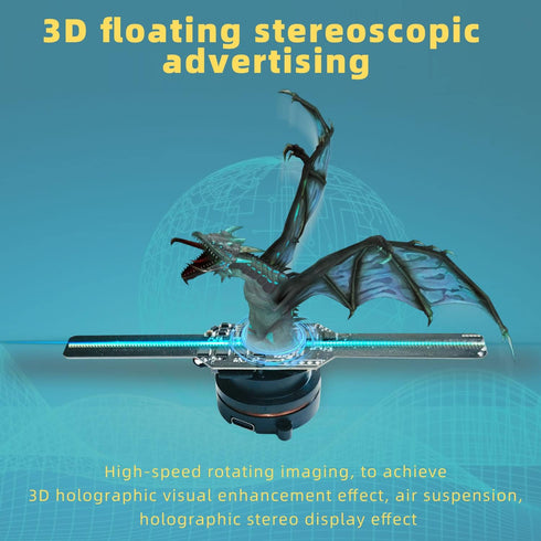 Missyou 3D Hologram Fan Projector - 5.5" Wi-Fi LED Holographic Display, 700+ Video Materials for Events