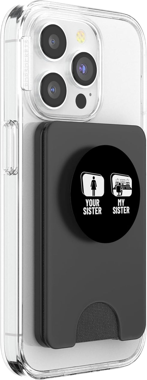 Music Producer Gifts For Men Your Sister My Sister Audio Engineer Funny Music Producer PopSockets PopWallet for MagSafe