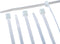 THE CIMPLE CO 11 inch White Nylon Zip Ties - Strong Indoor and Outdoor Rated, 100 Pack