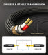 tisino 1/8 to 1/4 Stereo Audio Cable, 3.5mm to 1/4 Adapter Aux Cord for Guitar, Keyboard, Laptop, Speaker, 6ft
