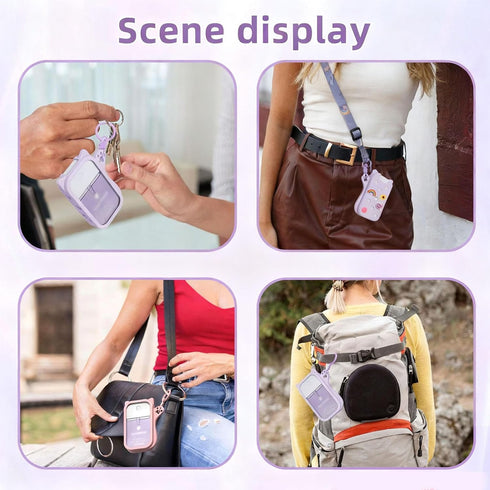 TARSHYRY 1 OZ/30 mL (4pcs Set) Silicone Hand Sanitizer Spray Case with Keychain, Cute Protective Holder Cover