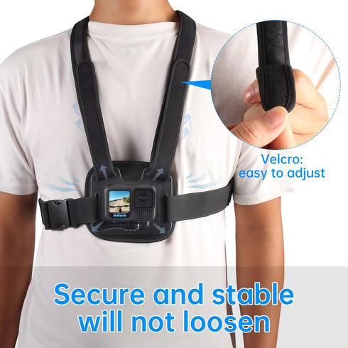 Suptig Phone Chest Mount Phone Harness Strap Holder Compatible for iPhone, Samsung, Gopro, DJI Action, Cell Phones