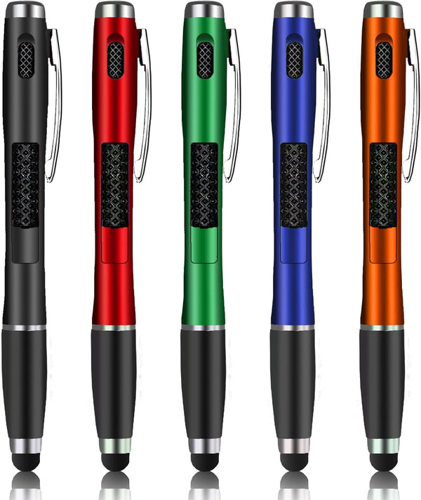 5 Pcs Stylus Pens with Light Tip, 3-in-1 Multi-Function Capacitive Pen with LED Flashlight for Writing in Dark