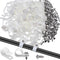 Hicarer 100 Pack R-type Clip Cable Fastener Wire Clamp, Nylon Screw Mounting Electrical Grip Clips with 100 Screws