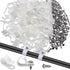Hicarer 100 Pack R-type Clip Cable Fastener Wire Clamp, Nylon Screw Mounting Electrical Grip Clips with 100 Screws