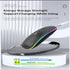 Wireless Bluetooth Mouse, LED Dual Mode Rechargeable Slim Laptop Mouse, Portable (BT5.2+USB Receiver) for Laptop,