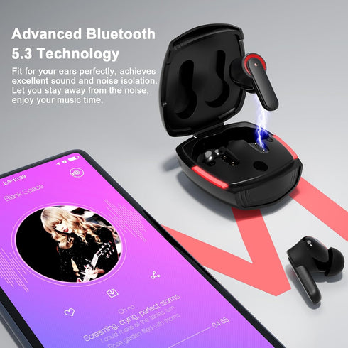 True Wireless Earbuds for iPhone 15 Pro Max 14 13 12 11 XR XS, Bluetooth Headphones Noise Cancelling Earphone with