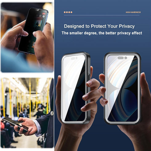 iPhone 15 Pro Magnetic Case with Privacy Screen Protector | Military Grade, MagSafe Compatible, Anti-Peep, Shockproof