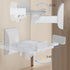 suptek Dual Side Clamping Bookshelf Speaker Wall Mounting Bracket, Holds Up to 55 lbs, White