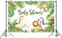 Safari Animals Baby Shower Backdrop 5x3ft Vinyl Multicolor Gold Jungle Baby Shower Background Party Banner