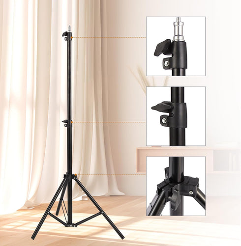 ClarVise (Black,22"-63") Professional Tripod Stand, Mini Projector Tripod,Adjustable Height Light Stand for Ring