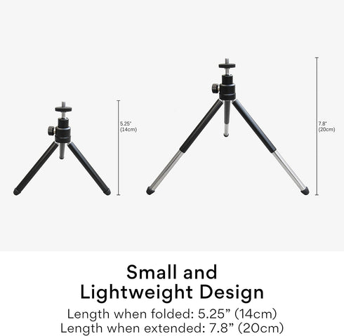 MEE audio Mini Tripod for Webcams and Small Cameras, Flexible Portable Stand for Logitech Webcam C920 C922