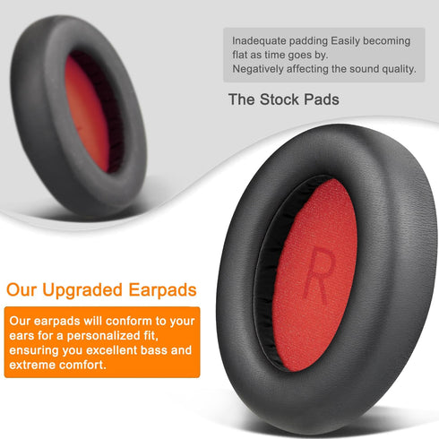 SOULWIT Earpads Cushions Replacement for 1MORE SonoFlow/SonoFlow SE Headphones, Soft Protein Leather Noise Isolation