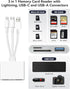 AkHolz 3-in-1 3 SD Card Reader for iPhone iPad Mac Trail Game Camera Viewer Built-in Connector (Lightening, USB-C
