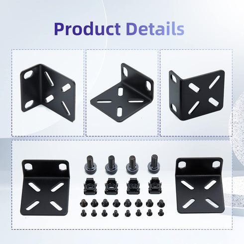 Rack Mount Kit for 17.3 Inch Switches | Adjustable Rack Ears for Buffalo Tech, Cisco, NETGEAR, Dell