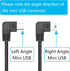 Right Angle Dash Cam Power Cord 11.5FT, 90 Degree Mini USB Charging Cable 24AWG for Garmin Nuvi GPS, Canon Camera, Dash
