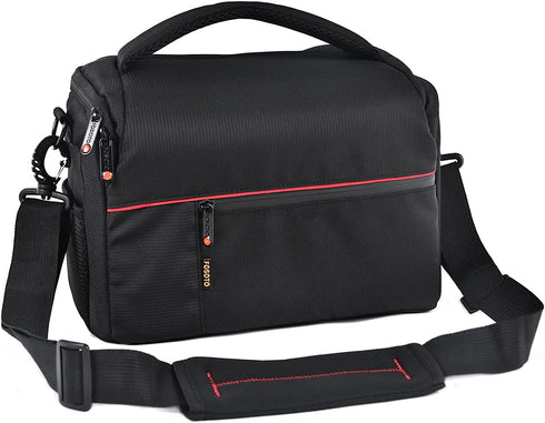 FOSOTO DSLR Camera Shoulder Bag Case Compatible for Canon EOS Rebel T7 T6 T8i SL3 T100 2000D 4000D 60D 80D 750D 90D 5D