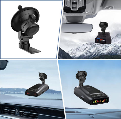 Radar Detector Mount for UNIDEN R1 R2 R3 R4 R7 DFR3 DFR6 DFR7 DFR8 DFR9 - Suction Cup Bracket