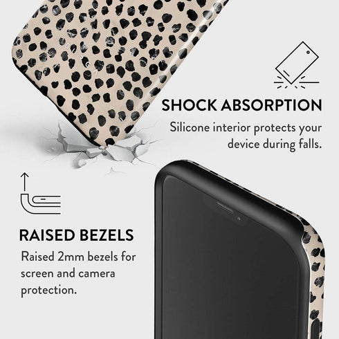 BURGA Phone Case for iPhone 12 Pro Max, Cute Trendy Aesthetic Hard Shell Protection - Almond Latte