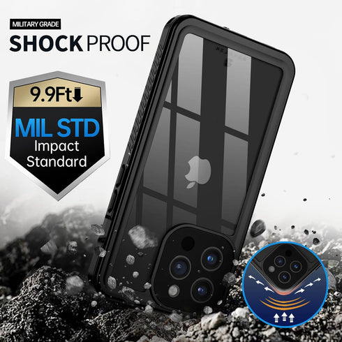 BEASTEK Waterproof Case for Apple iPhone 13 Pro Max, FSN Series, Heavy Duty Shockproof Dustproof Cover with Built-in
