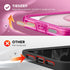 TIESZEN iPhone 15 Case - Fluorescent Pink, Dustproof, MagSafe Compatible, 9H Tempered Glass & Privacy Screen Protectors.