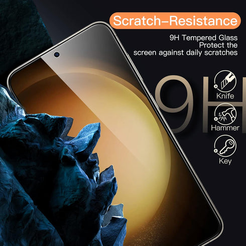 JETech 3-Pack Tempered Glass Screen Protector for Samsung Galaxy S23 5G 6.1-Inch, HD Clear, Fingerprint ID Compatible