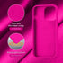 Cordking Silicone Ultra Slim Shockproof Case for iPhone 13 Pro Max, Soft Anti-Scratch Microfiber Lining, Hot Pink