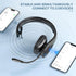 Conambo 2024 Upgraded Bluetooth Headset with Microphone, CVC8.0 Dual Mic Noise Cancelling, 35Hrs HD Talktime for Drivers