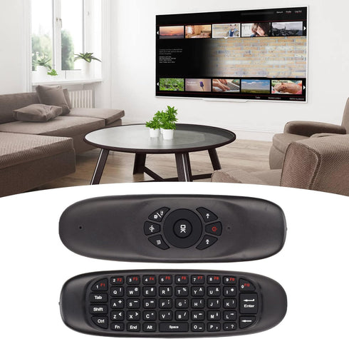 Air Mouse, 2.4GHz Keyboard with USB Receiver and Cable, Universal TV Remote for PC TV, Plug and Play