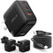 JSAUX 65W USB C Wall Charger, 3-Port GaN Fast Charger Block with Foldable