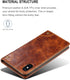 SINIANL iPhone XR Case, Leather Wallet Folio Book Design Flip Cover with Stand and ID Card Slot, Khaki
