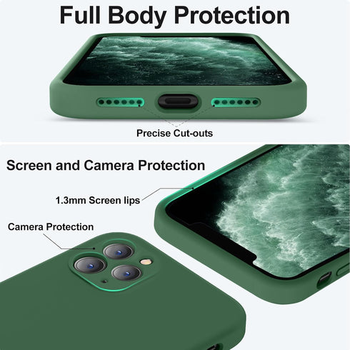Vooii iPhone 11 Pro Max Case, Upgraded Liquid Silicone with Camera Protection and Soft Anti-Scratch Microfiber Lining,