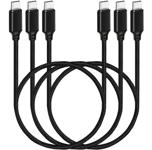 USB C to USB C Cable 2ft 3-Pack, 240W Fast Charging Cord Compatible for iPhone 15/15 Plus/Pro, Galaxy S23/S22