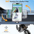 Car Phone Holder Mount with 36mm Longer Metal Hook Clip, Hands-Free Phone Holder for Car Vent, Compatible with iPhone