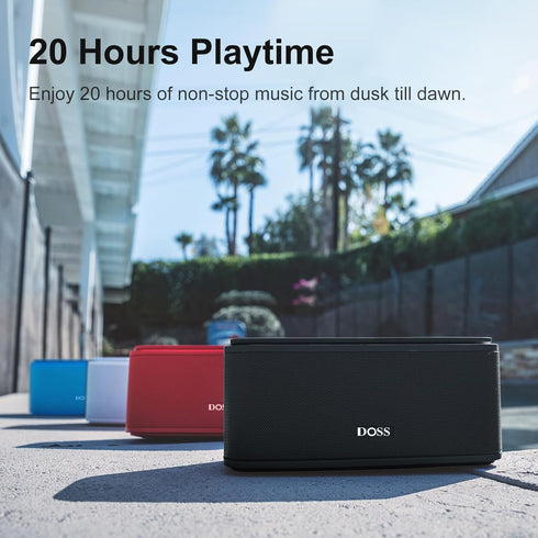 DOSS SoundBox Touch Wireless Bluetooth Speaker, 12W HD Sound, IPX5 Waterproof, 20H Playtime, Touch Control, Bluetooth