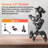 Double Clamp Mount Bracket with 360° Ballhead Magic Arm, Super Clamp for Umbrella, Tripod, and Light Stand
