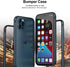 Eastcoo Slim Metal Bumper Case Compatible with iPhone 12 12 Pro, Metal Bumper Cover with Soft TPU Inner, Support