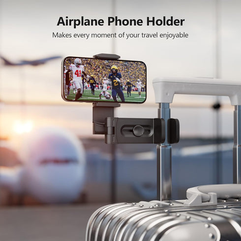 MiiKARE Airplane Travel Essentials Phone Holder, Universal Handsfree Mount with 360 Degree Rotation, Travel Must Haves