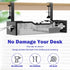 Under Desk Cable Management Tray 25.12", Extra Large No Drill Cord Organizer with Adjustable Clamps for Home Office