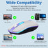 Wireless Mouse, Backlit LED Portable Slim Computer Mouse for Laptop, PC, MacBook, iPad, 2.4G Rechargeable