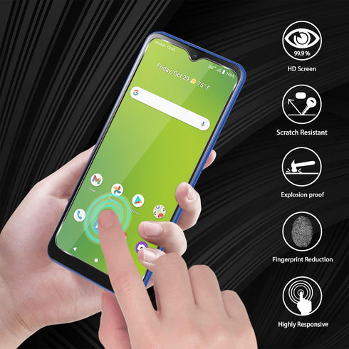 Orzero Tempered Glass Screen Protector, 3 Pack Compatible for Cricket Dream 5G, AT&T Radiant Max 5G (6.82 inch),