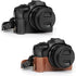 MegaGear Ever Ready Genuine Leather Half Camera Case for Canon EOS R100 - Black