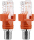 RF to RJ45 Converter Adapter, 2 Pack F Female to RJ45 Male Ethernet Adapter Coaxial Coupler Coax Straight Connector - Orange