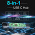 AnHome Smart Home 4K 8-in-1 RJ45 3.0 87W AnHome USB C Hub Ethernet HDMI Adapter, Multiport Dock USB-C to Ethernet USB