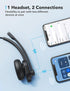 Thauker Bluetooth Headset with Microphone, Noise Cancelling Mic, Mute Button, On Ear Headphone Bluetooth 5.0, 34H with